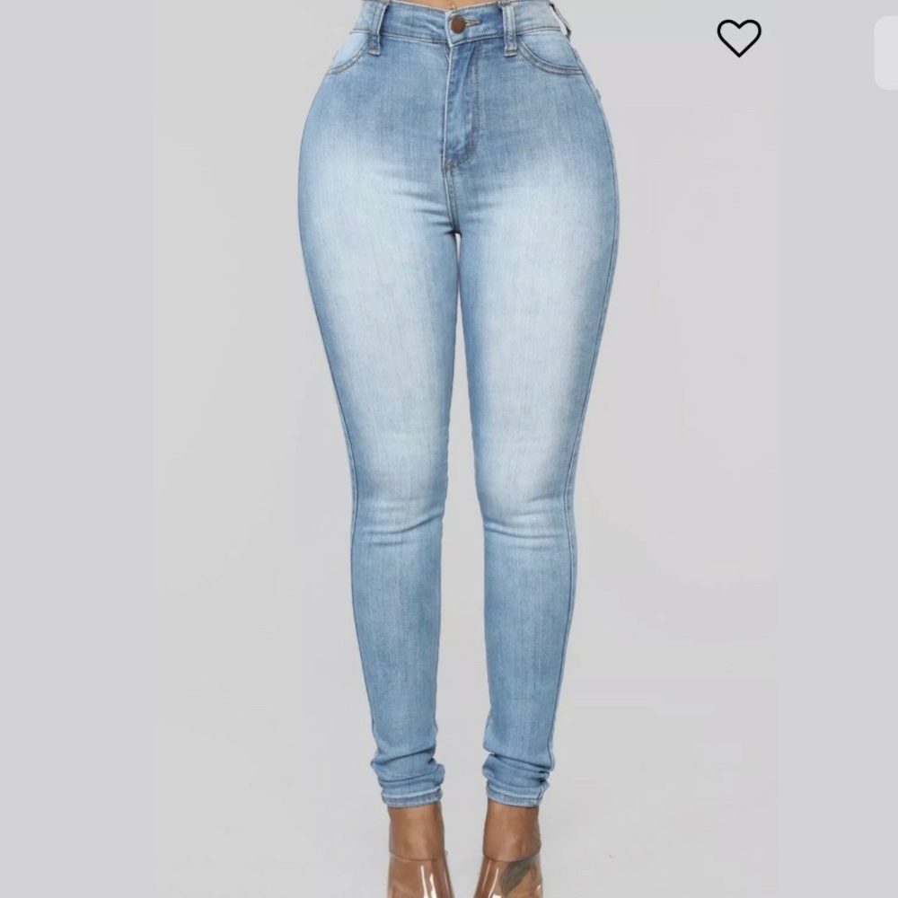 Fashion Nova Luxe High Waist Skinny Jeans - Light